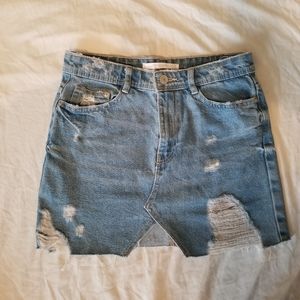 Zara XS Denim Mini Skirt